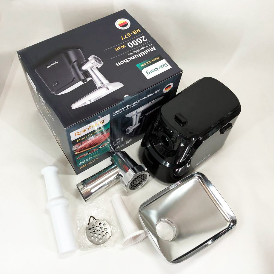 М'ясорубка електрична для їдальні Rainberg RB-677 2600 Вт, М'ясорубка з теркою для дерунів AV-95 Івано-Франківськ - фото 3