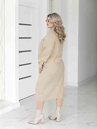 Жіночий костюм з мікровельвету Favorit 50-52, Бежевий Київ