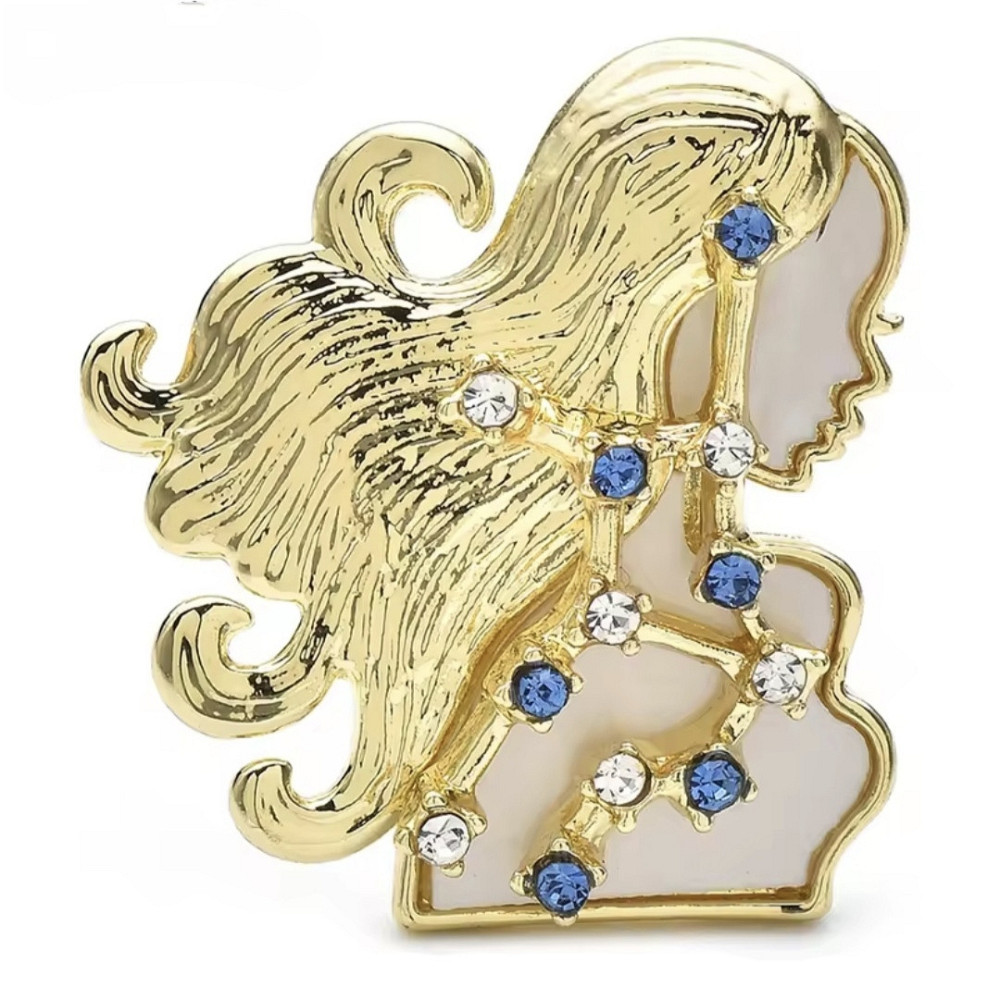 Брошка знак зодіаку "Діви" Золотистий Сміла - фото 4