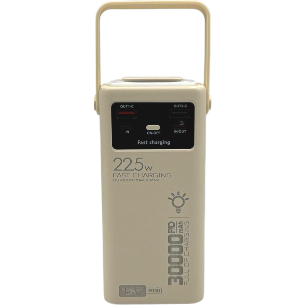 Повербанк Power Way PD-30 30 000 mAh PD 20W + QC 22.5W Белый Днепр - изображение 4