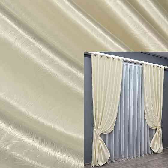 Комплект готових штор VR-Textil Софт № 1733ш Молочний 150х270 см 2шт (33-0707) Київ