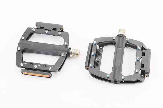 Педалі MTB широкі 9/16" (101x98x16mm) зі знімними шипами, 2 пром-підшипники (6*13*5), алюмінієві, чорні NWL-506B Киев