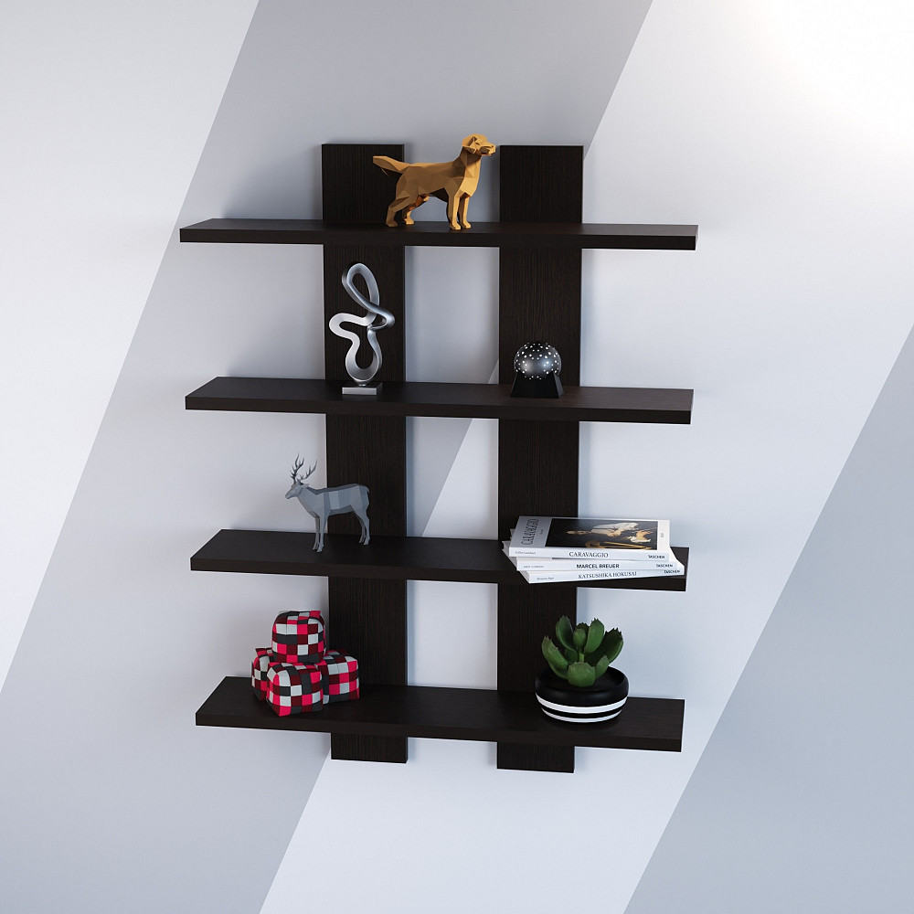 Полиця навісна П-4, Венге Магія, 600/120/800 Львів - фото 3