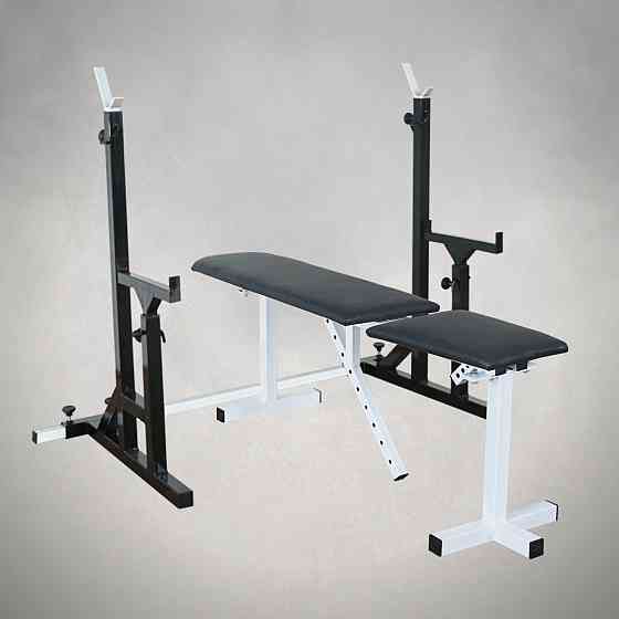 Скамья регулируемая + Стойки со страховкой 30 на 30 мм Стойки, скамьи для жима и приседаний Киев