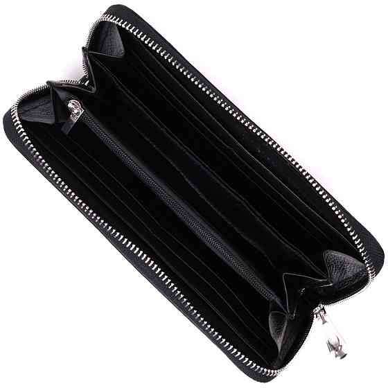 Универсальный кошелек-клатч на одно отделение из натуральной кожи ST Leather 22559 Черный Киев