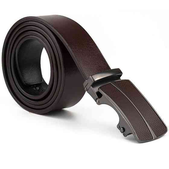 Ремень мужской с автоматической пряжкой Vintage 20305 Коричневый Киев