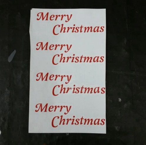 Новогоднее украшение бокалов наклейки 4 штуки красный Киев - изображение 3