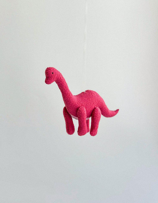Мягкая фетровая игрушка динозавр брахиозавр ручной работы – безопасная развивающая игрушка Киев - изображение 2