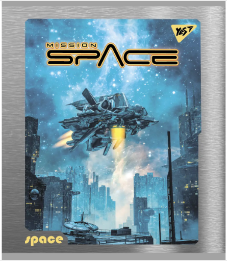 Зошит для записів А5/96 кл. "YES" "Space" мат. ВДЛ+УФ-виб.+мікроембосінг 766898, шт Київ - фото 1