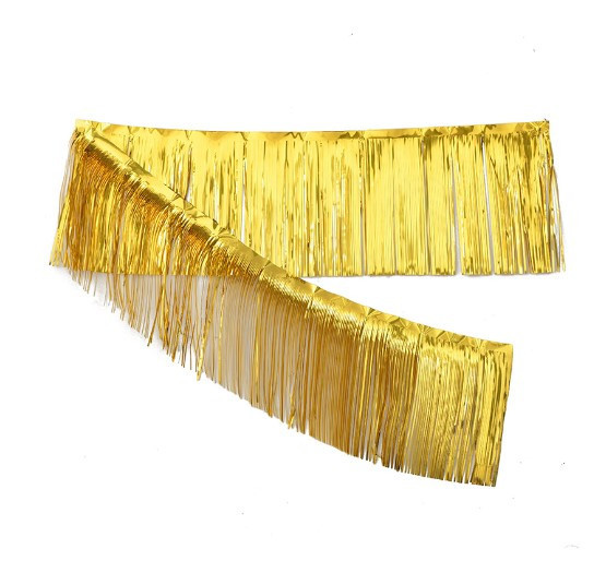 Гірлянда з дощику новорічна 200 см на 30 см золотистий Київ - фото 2