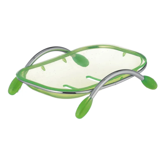 Мыльница настольная Zerix LR333 (пластик зеленый) (ZX2702) Киев