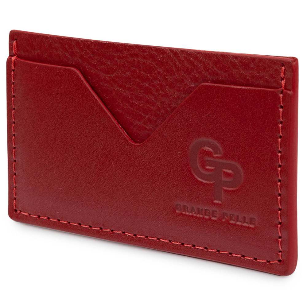 Шкіряний жіночий картхолдер GRANDE PELLE 11396 Червоний Київ - фото 9
