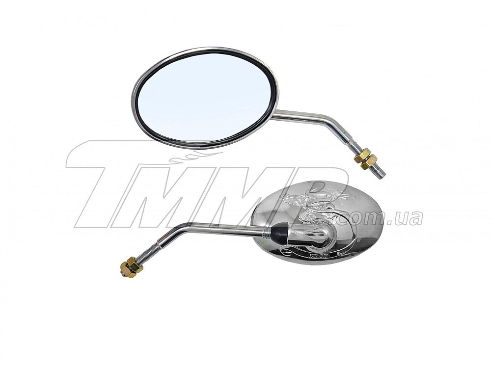 Дзеркала мото овальні (хром, 8mm) EVO Киев - изображение 1