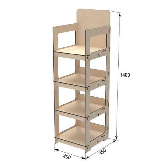 Стеллаж из фанеры EKOSTAR 400х450х1400 Киев