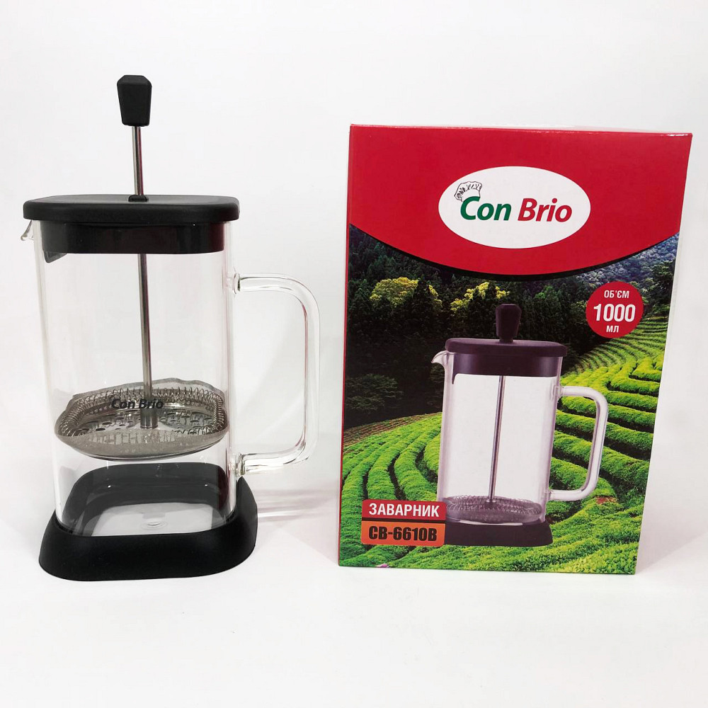 Прес-заварник для чаю Con Brio CB-6610В 1000 мл, Заварники для чаю та кави Френчпрес кави AO-52 Івано-Франківськ - фото 2