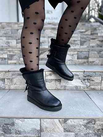 Olli Угги жіночі OLLI чорні натуральна шкіра зима 35р. (3369) Коломыя