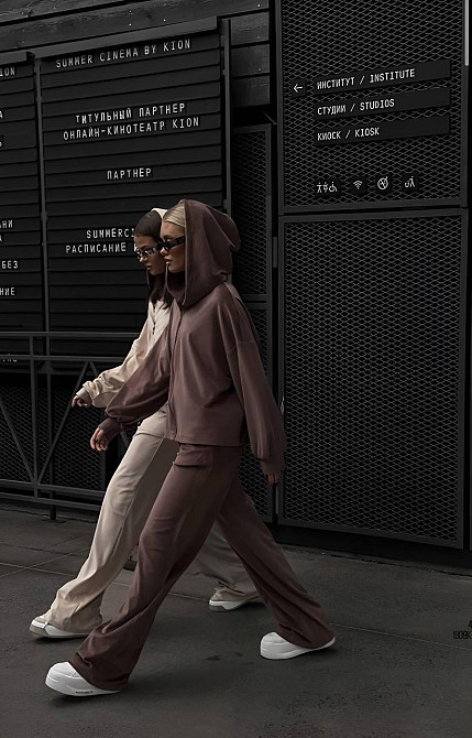 Женский прогулочный костюм двойка: кофта и штаны из плюшевого велюра Бежевый, 46/48 Одесса - изображение 3