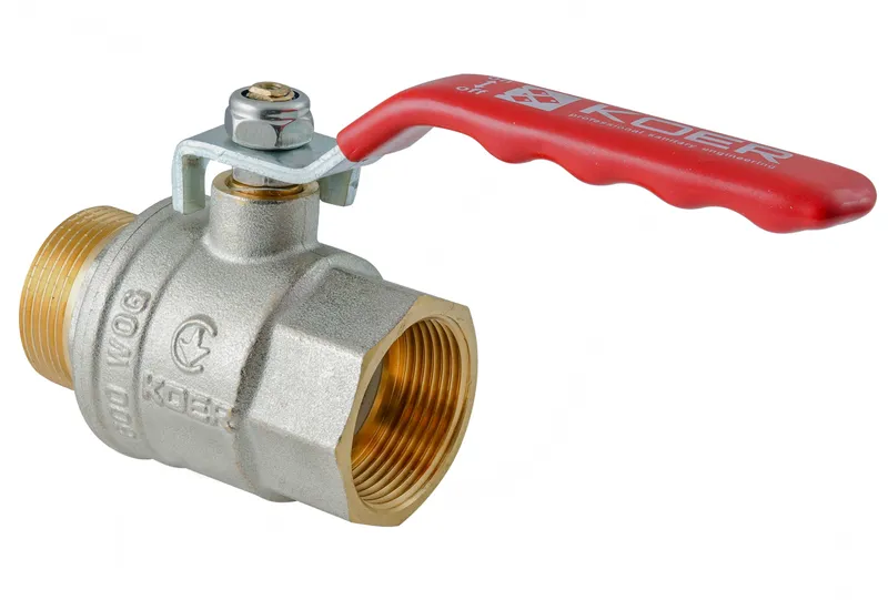 Кран кульовий ГШВ Koer Extreme KE.215-15 - 1/2" FM ручка "важіль" червона (KR5750) Київ - фото 1