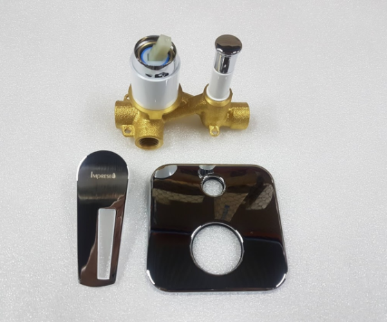 Змішувач прихованого монтажу на 2 користувача Imprese BRECLAV білий/хром Київ