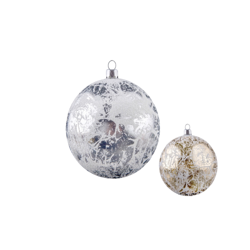 Ялинкова куля Ретро Сніг d6см КС Житомир - изображение 3