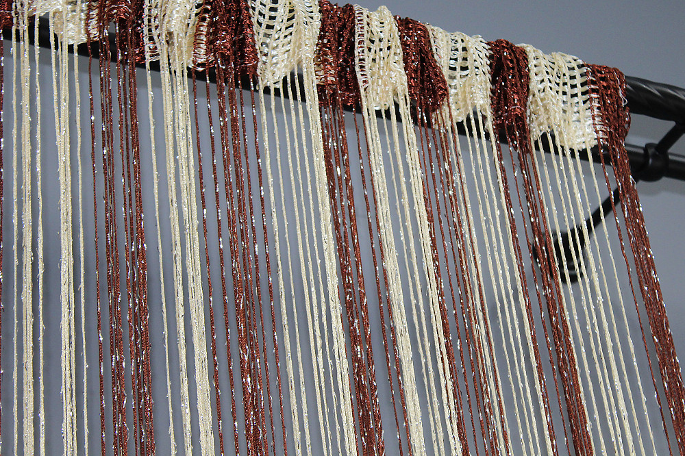 Штори-нитки "Кісея" люрексом Коричневий з бежевим 300х300см 1 шт (61-031) Київ - фото 8