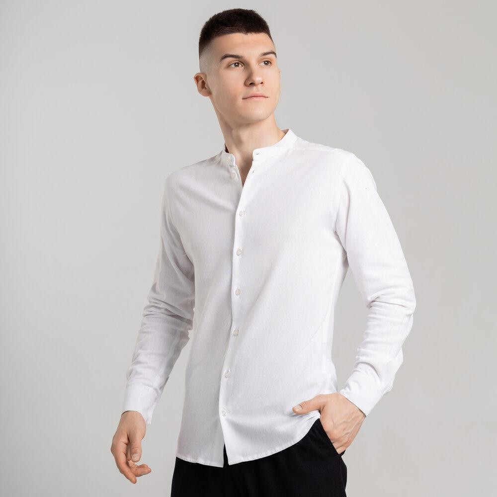 Мужская рубашка белая с длинным рукавом Pobedov Orion Киев - изображение 1