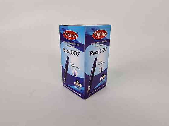 Ручка кулькова автоматична "KrishA+ RACE 007" 0.7mm СИНЯ (50 шт.) Харків