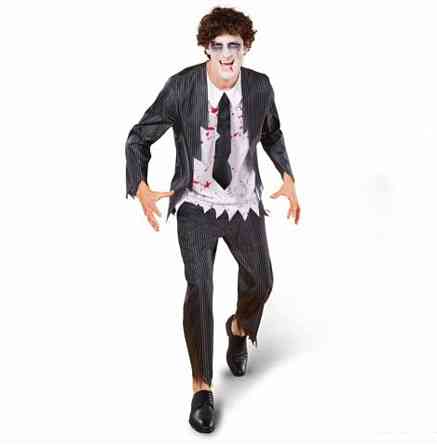 Костюм Гангстер для вечеринки на Хеллоуин футболка с длинным рукавом и штаны размер L черный Киев