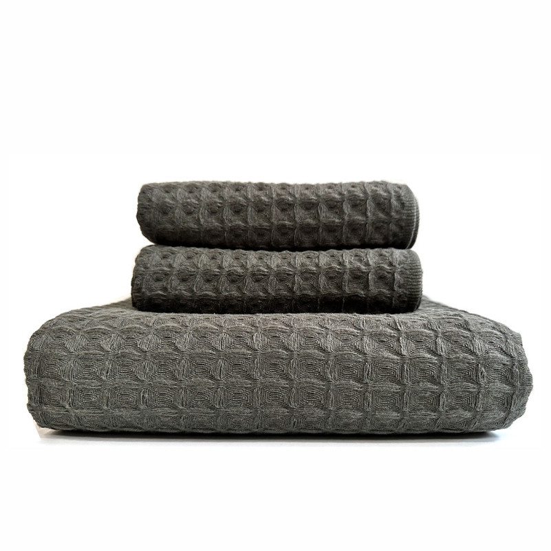 Набір вафельних рушників Lovely Svi 3 в 1: 70 на 140 см, 2 шт - 34на 72 см - Графіт (110823) Київ - фото 1