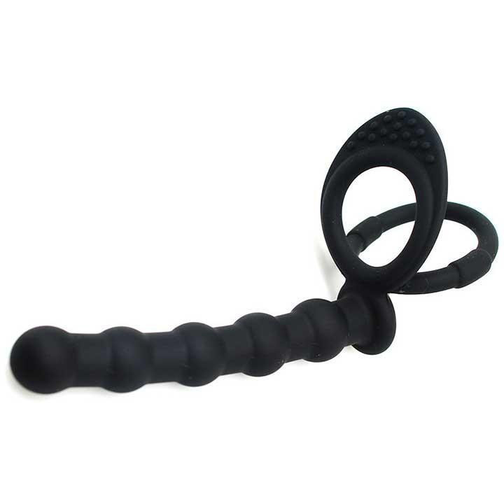 Ерекційне кільце з фалоімітатором для подвійного проникнення – Анальні іграшки Вінниця - фото 5