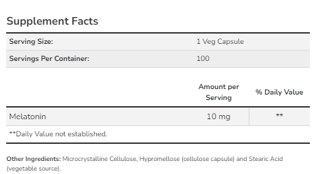 Melatonin 10 mg - 100 vcaps Луцк