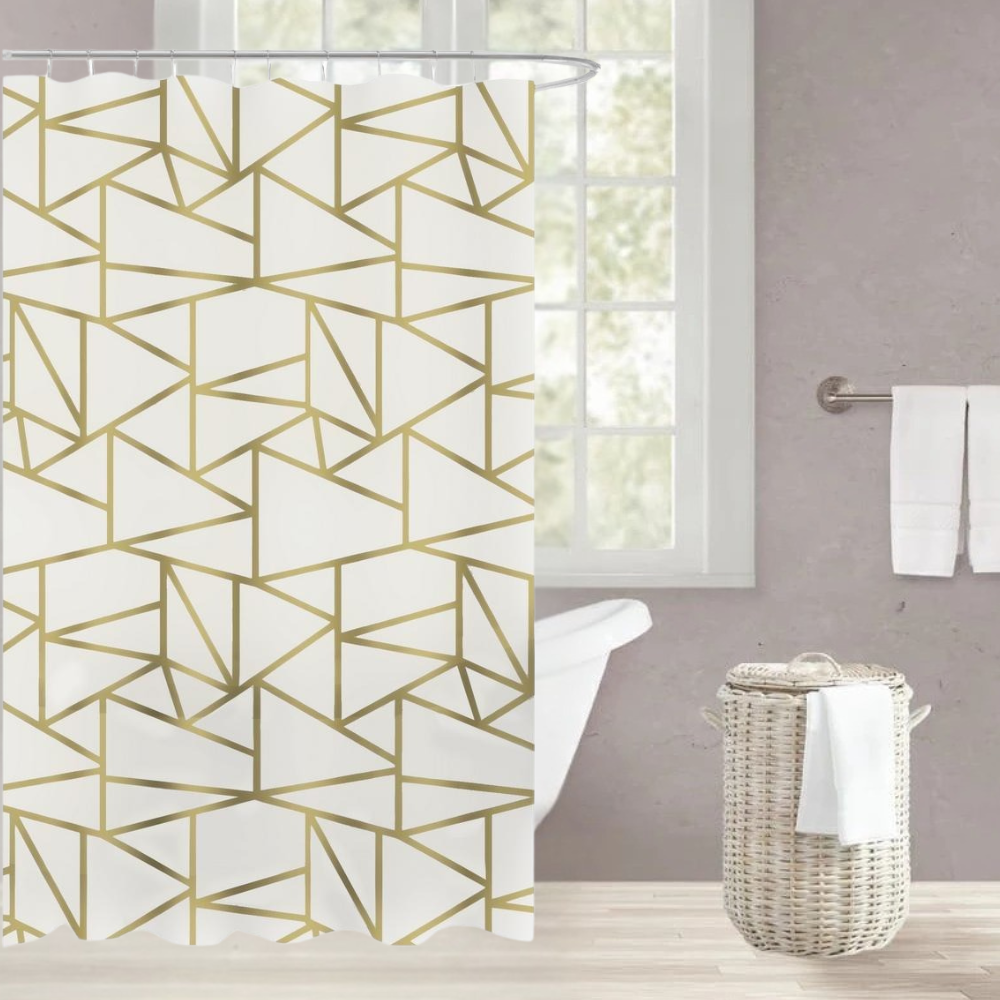 Штора для ванной и душа 180x180 см водоотталкивающая,шторка для душевой с пластиковыми крючками,прозрачная Каменец-Подольский - изображение 3