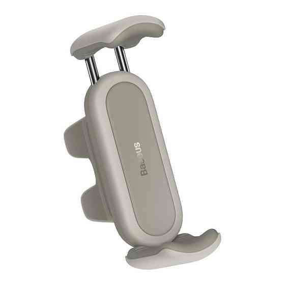 Автомобільне кріплення для смартфона 4.7-6.7" Steel Cannon 2 (На решітку) Baseus Кремово-Біле Винница