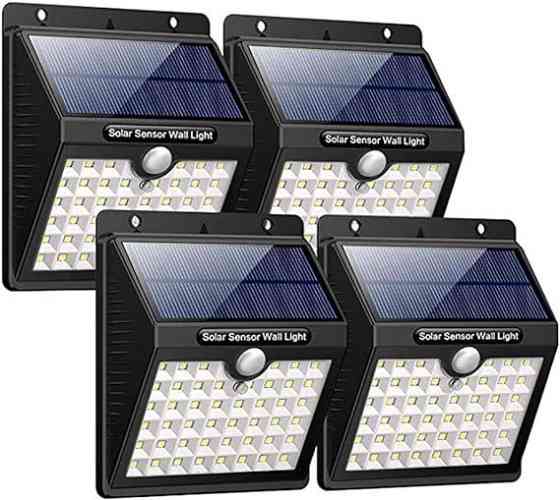 Солнечные уличные светильники YQG 46 LED, датчик движения PIR, 3 режима, IP65, комплект 4 шт Киев