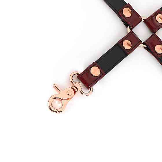 Шкіряна хрестовина Liebe Seele Wine Red Hogtie Sex Aura Київ