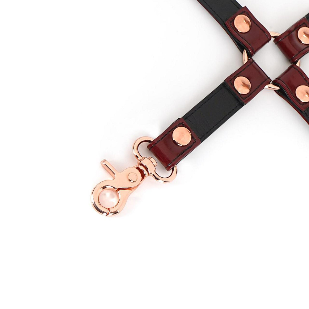 Шкіряна хрестовина Liebe Seele Wine Red Hogtie Sex Aura Київ - фото 3