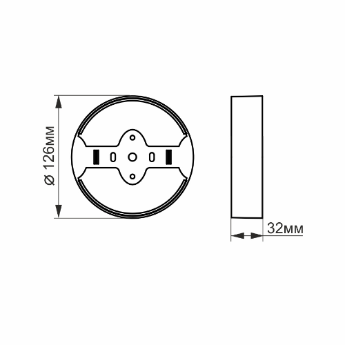 Рамка для накладного монтажу безрамкового круглого сусилювача VL-DLFR-15SF Videx Житомир - фото 2
