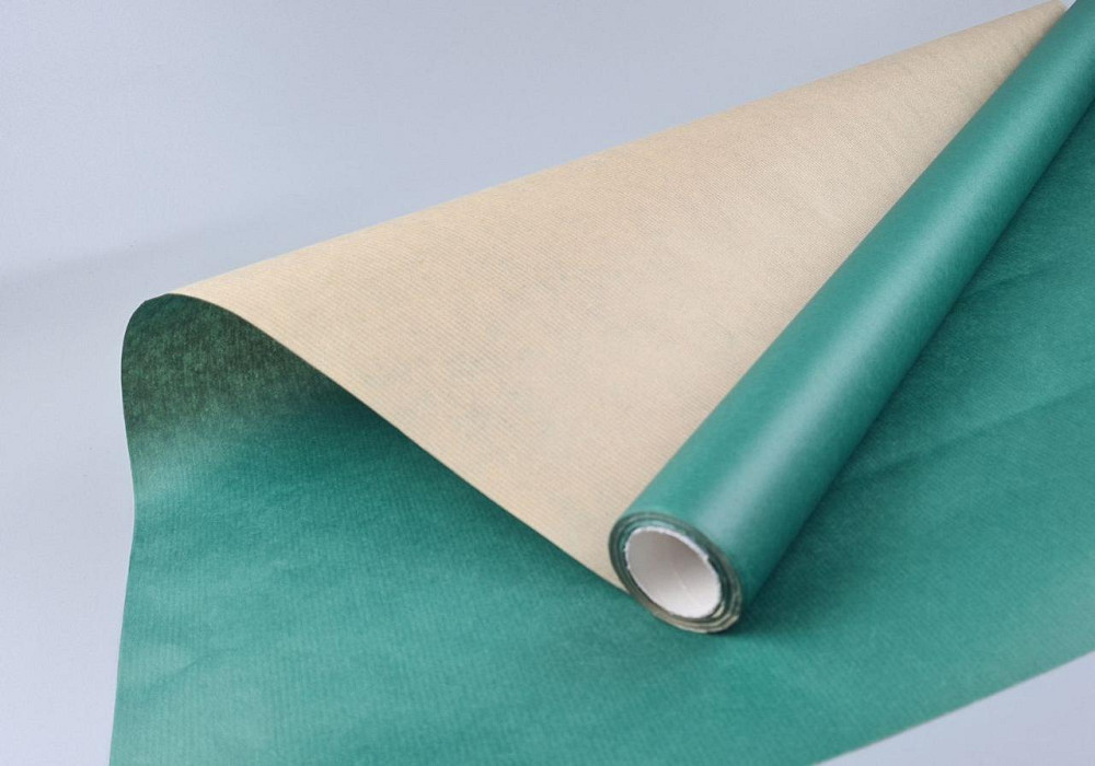 Рулон 8 м бумага подарочная тонированная (36) для цветов (h660) №14 темно-зеленый (1 шт) Харьков - изображение 1