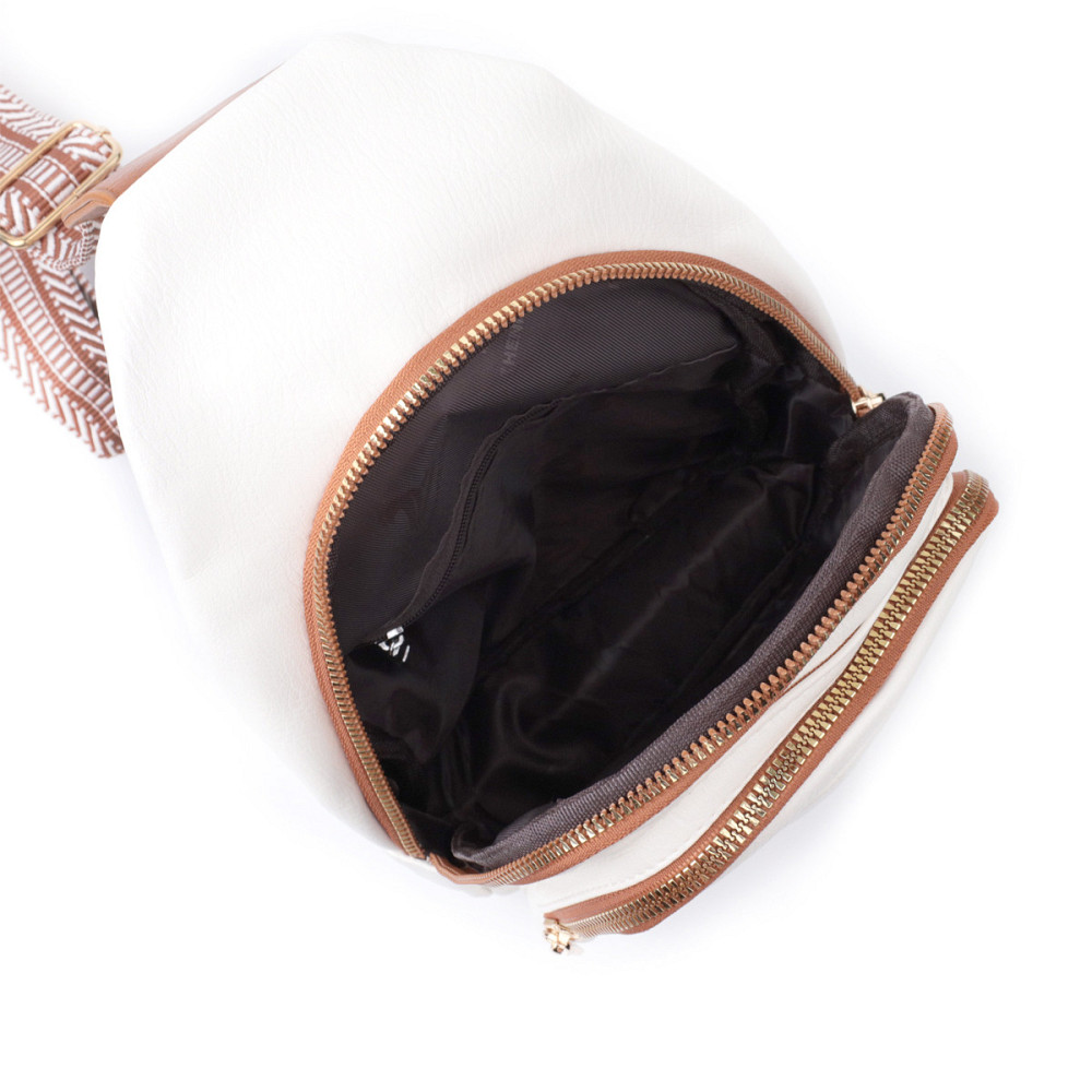 Стильная женская сумка с одной лямкой через плечо из экокожи Vintage 22757 Белый Киев - изображение 7