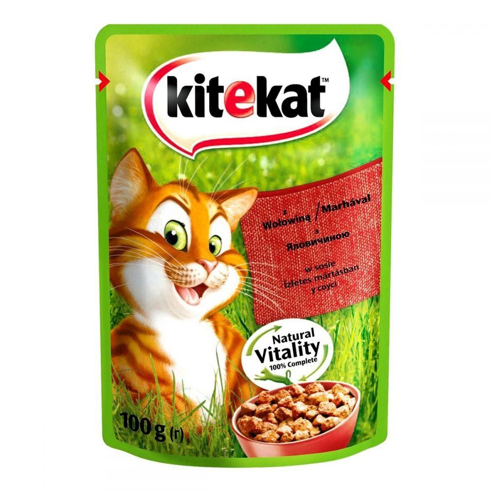 Kitekat Natural Vitality (Пауч) Консервы для кошек с говядиной в соусе, 85 г (блок 28 шт) Винница - изображение 3