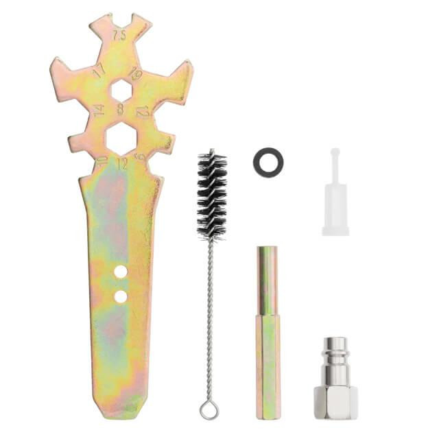 Фарбопульт пневматичний LVLP BRONZE, професійний, форсунка: 1,8 мм, верхній металевий бачок: 600 мл, 1,5 бар, STORM INTERTOOL Київ - фото 14