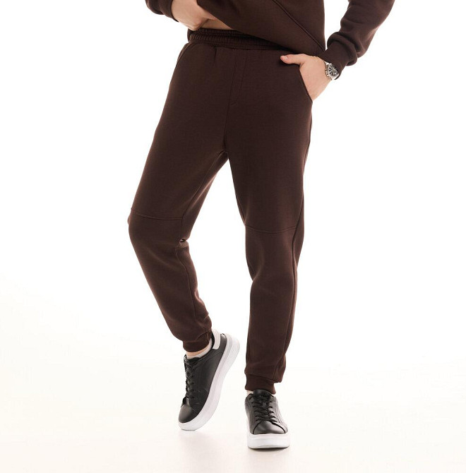 Шоколадний чоловічий спортивний костюм осінь/зима з капюшоном Pobedov Space Київ - фото 2