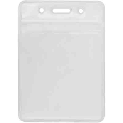 Бейдж Optima вертикальный замок zip lock PVC, 75х95 мм (O45612) Винница