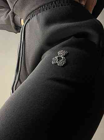 Костюм женский A-N 2735 с медвежонком в ​​камнях - худи и штаны черный, черный, XL Киев