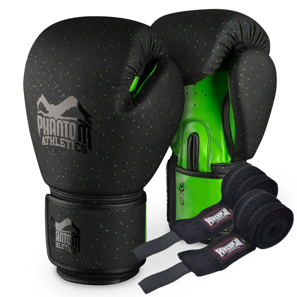 Боксерські рукавиці Phantom Galaxy Black 10 унцій  (Бинти 4м. в подарунок) Каменское - изображение 1