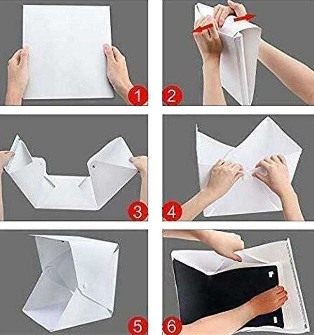 Складаний LED лайтбокс для предметного фотознімання, фотобокс USB Новий! Київ - фото 3