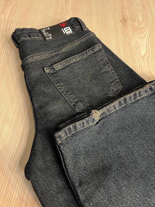 Джинсы женские I8 55516 палаццо Baggy Straight fit ровный изд бедра, синий с коричневым, 29, 29, 80 см, 114 см Киев - изображение 12