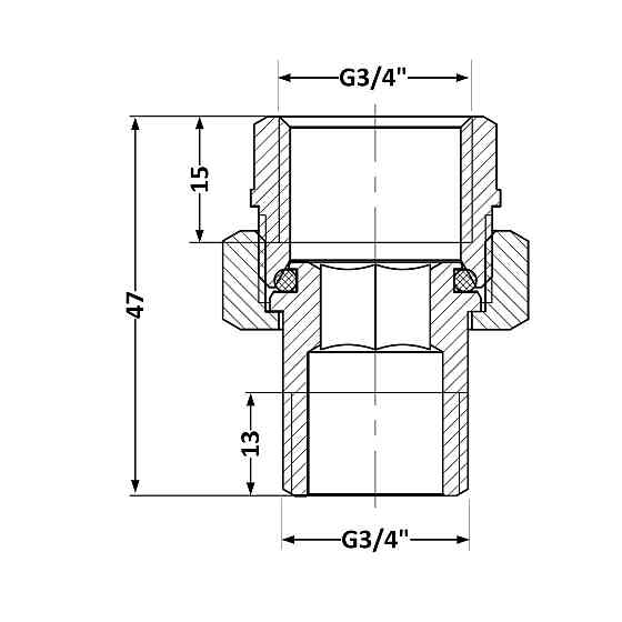 Сгон-американка Thermo Alliance Base 3/4" ВН нікель, прямий SD190W20 Київ