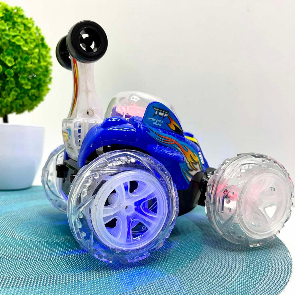 Машина Перевертень радіокерована трюкова зі колесами, що світяться 19см Синя (9996 M) Чернігів - фото 3