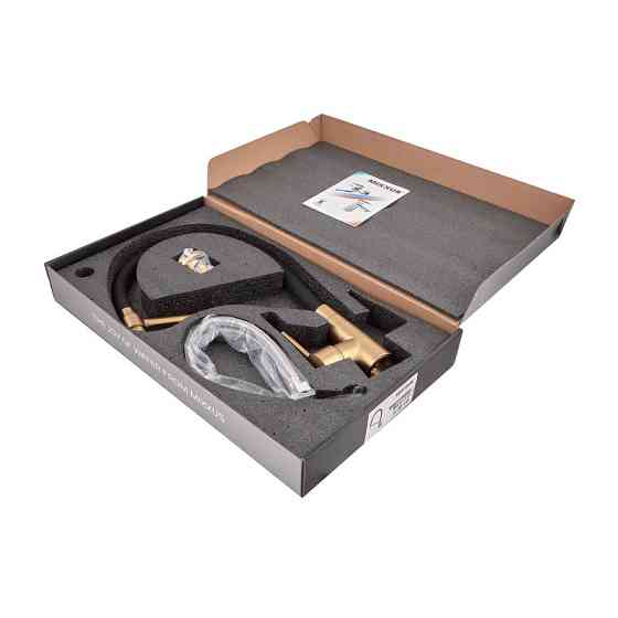 Змішувач для кухні Mixxus Premium Rossi 017 Brushed Gold Refl.Black (Колір матове золото+сил.вилив чорний) (MP6723) ( 28148 ) Харків